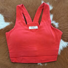 Cotton  Cropped V-Strap Back V-Neck Tank Top