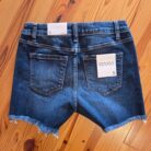 Dawny-Mid Rise Raw Frayed Hem Denim Shorts