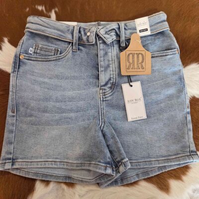 Sherry-High Waist Slim Short With Foldover Waistband