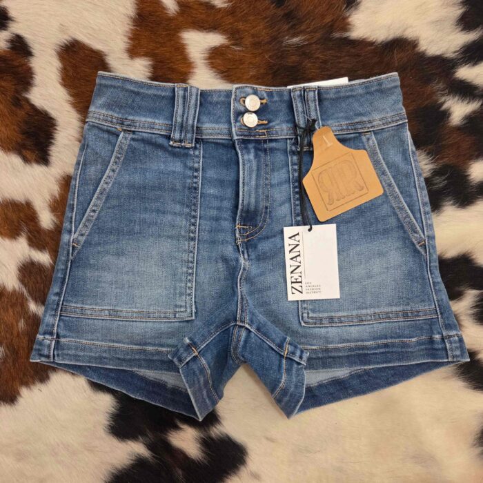 Ashley-Utility Pocket Denim Shorts
