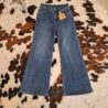 Zane-High Waist Button Zip Fly Bell Bottom Jeans