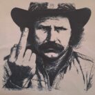 100% Cotton Dale Earnhardt Middle Finger Portrait Long Sleeve Graphic Tee