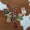 Holiday Star Glitter Clear Resin Hoops