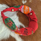 Seed Bead Christmas Ho Ho Ho Headband
