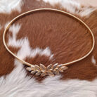 Leaf Elastic Waist Metal Belt