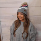 Aztec Natural Faux Fur POM Beanie