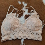 Adjustable Pull-Over Crochet Lace Bralette With Removable Pads