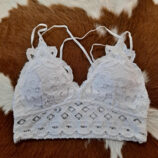 Adjustable Pull-Over Crochet Lace Bralette With Removable Pads
