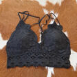 Adjustable Pull-Over Crochet Lace Bralette With Removable Pads