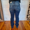 Tabatha-Light Distressed Double Button High Rise Bootcut
