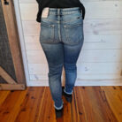 Casey-High Rise Distressed Frayed Hem Ankle Skinny