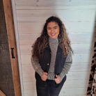 High Neck Sleeveless Snap Button Down Puffer Vest