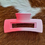 4 Inch Dual Color Rectangular Hair Claw Clip