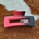 4 Inch Dual Color Rectangular Hair Claw Clip