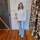 Amanda-Mid Rise Button Down Flare