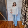 Amanda-Mid Rise Button Down Flare
