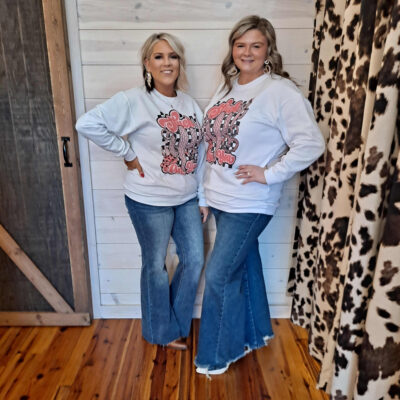 Retro Stuck On You Graphic Sweatshirt