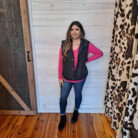 High Neck Sleeveless Snap Button Down Puffer Vest