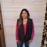 High Neck Sleeveless Snap Button Down Puffer Vest