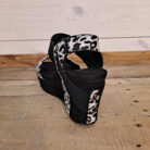 Animal Print Footbed Wedge with Elastic Straps