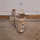 Animal Print Footbed Wedge with Elastic Straps