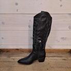 Stitching Detailed Vegan Leather Cowgirl Boot