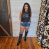 Stitching Detailed Vegan Leather Cowgirl Boot