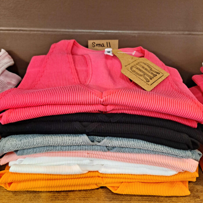 Ribbed Cropped Racerback Tank Top Ribbed Cropped Racerback Tank Top