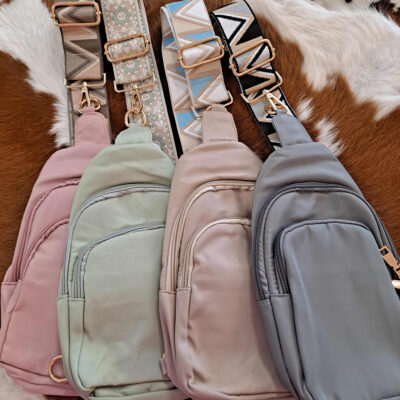 Crisala Sling Nylon Crossbody Bag with Strap