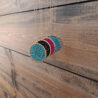 Faceted Bead Ring Pendant Long Necklace