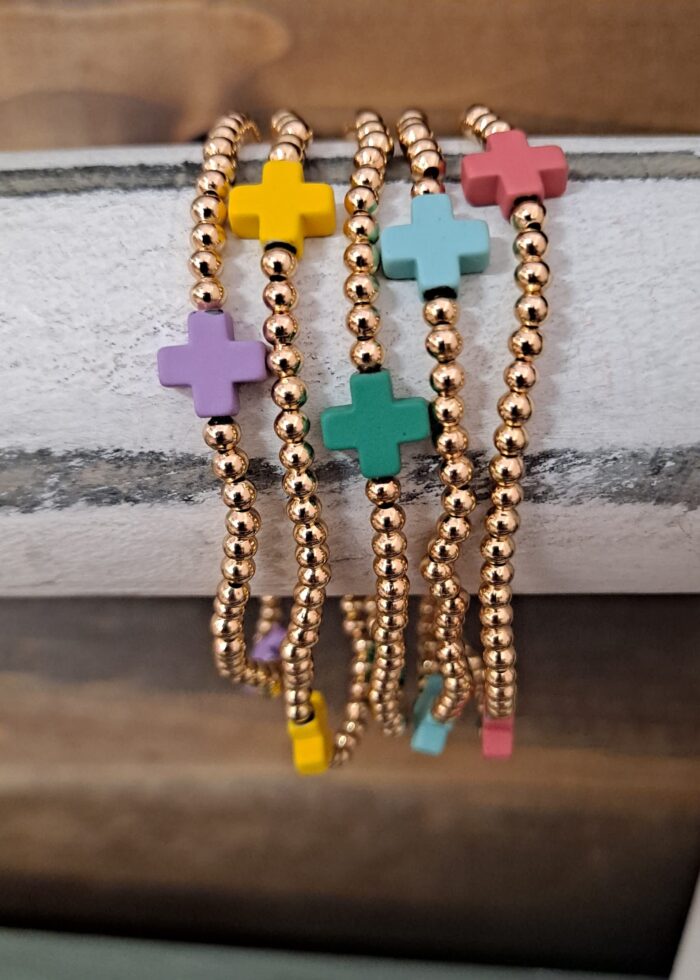 Beaded Cross Stretch Bracelets Beaded Cross Stretch Bracelets