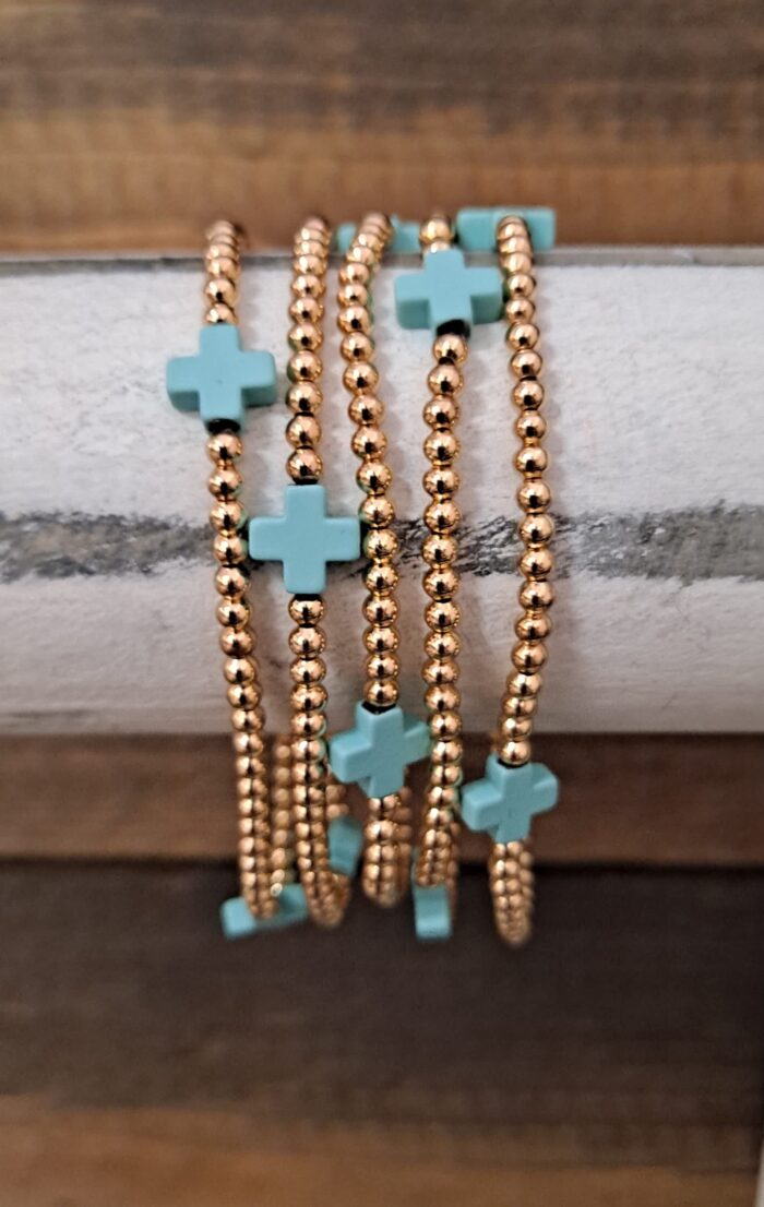 Beaded Cross Stretch Bracelets Beaded Cross Stretch Bracelets