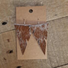 Genuine Cowhide Arrow Shaped Dangling Earrings