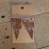 Genuine Cowhide Arrow Shaped Dangling Earrings