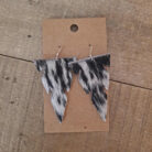 Genuine Cowhide Arrow Shaped Dangling Earrings