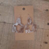 Genuine Cowhide Cow Tag Earrings