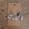 Genuine Cowhide Cow Tag Earrings
