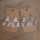 Genuine Cowhide Cow Tag Earrings