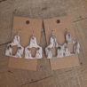 Genuine Cowhide Cow Tag Earrings