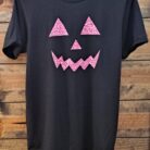 Sparkly Pink Jack O Face Graphic Tee