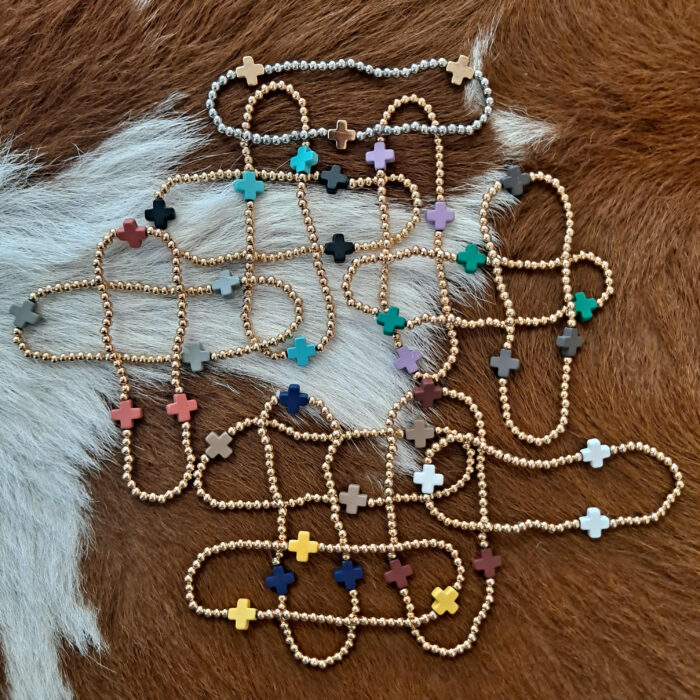 Beaded Cross Stretch Bracelets Beaded Cross Stretch Bracelets