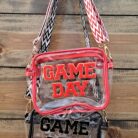 Game Day Patch Letters Stadiium Approved Clear Crossbody with Glitter Trim