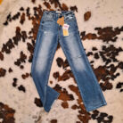 Mae-High Rise Ankle Distressed Straight Leg