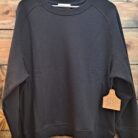 Fleece Round Neck Ribbed Side Raglan Sweatshirt