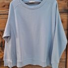 Fleece Round Neck Ribbed Side Raglan Sweatshirt