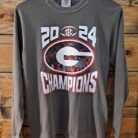 100% Cotton Georgia 2024 SEC Champions Bulldogs Long Sleeve Graphic Tee