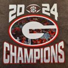 100% Cotton Georgia 2024 SEC Champions Bulldogs Long Sleeve Graphic Tee