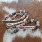 Sassy Sayings Natural Stone and Crystal Beaded Stretch Bracelets
