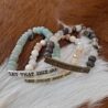 Sassy Sayings Natural Stone and Crystal Beaded Stretch Bracelets