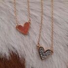 Heart Shape Druzy Stone Pendant Necklace